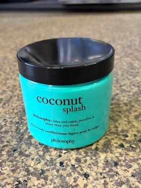 philosophy Coconut Splash Whipped Body Soufflé - Turquoise Jar with Black Lid